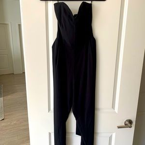 Black strapless jumpsuit
